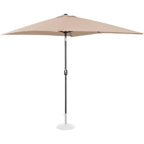 PARASOL OGRODOWY PROSTOKĄTNY UCHYLNY Z KORBKĄ 200 X 300 CM KREMOWY PARASOL OGRODOWY PROSTOKĄTNY UCHYLNY Z KORBKĄ 200 X 300 CM KREMOWY