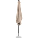 PARASOL OGRODOWY PROSTOKĄTNY UCHYLNY Z KORBKĄ 200 X 300 CM KREMOWY