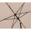 PARASOL OGRODOWY PROSTOKĄTNY UCHYLNY Z KORBKĄ 200 X 300 CM KREMOWY
