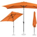PARASOL OGRODOWY PROSTOKĄTNY UCHYLNY Z KORBKĄ 200 X 300 CM POMARAŃCZOWY