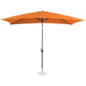 PARASOL OGRODOWY PROSTOKĄTNY UCHYLNY Z KORBKĄ 200 X 300 CM POMARAŃCZOWY