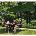 PARASOL OGRODOWY PROSTOKĄTNY Z KORBKĄ 200 X 300 CM ZIELONY