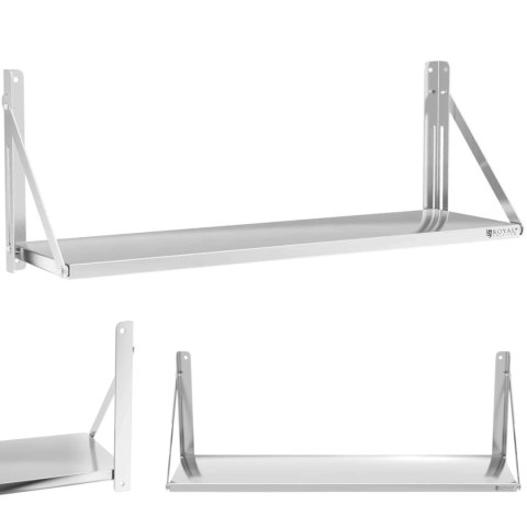PÓŁKA ŚCIENNA GASTRONOMICZNA SKŁADANA ZE STALI NIERDZEWNEJ DO 40 KG 120 X 30 CM PÓŁKA ŚCIENNA GASTRONOMICZNA SKŁADANA ZE STALI NIERDZEWNEJ DO 40 KG 120 X 30 CM