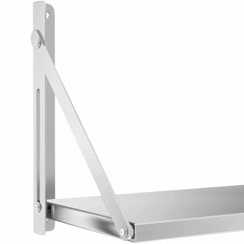 PÓŁKA ŚCIENNA GASTRONOMICZNA SKŁADANA ZE STALI NIERDZEWNEJ DO 40 KG 120 X 30 CM PÓŁKA ŚCIENNA GASTRONOMICZNA SKŁADANA ZE STALI NIERDZEWNEJ DO 40 KG 120 X 30 CM