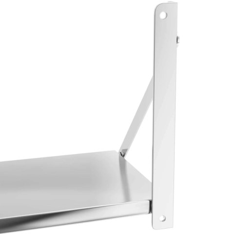 PÓŁKA ŚCIENNA GASTRONOMICZNA SKŁADANA ZE STALI NIERDZEWNEJ DO 40 KG 120 X 30 CM PÓŁKA ŚCIENNA GASTRONOMICZNA SKŁADANA ZE STALI NIERDZEWNEJ DO 40 KG 120 X 30 CM