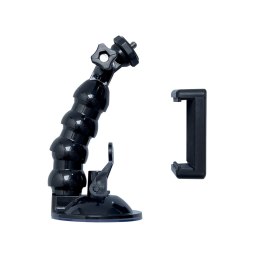 UCHWYT Z PRZYSSAWKĄ DO KAMERY SPORTOWEJ GOPRO DJI INSTA360 SJCAM EKEN + ADAPTER DO SMARTFONA