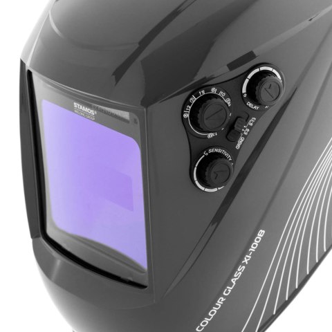 MASKA PRZYŁBICA SPAWALNICZA AUTOMATYCZNA Z KOLOROWYM POLEM COLOUR GLASS XI-100B MASKA PRZYŁBICA SPAWALNICZA AUTOMATYCZNA Z KOLOROWYM POLEM COLOUR GLASS XI-100B