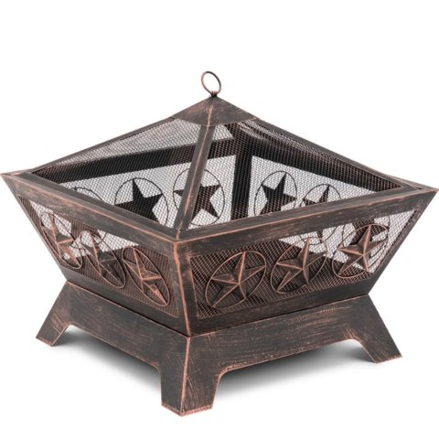 PALENISKO OGRODOWE METALOWE Z POGRZEBACZEM 61 X 61 X 53 CM - BRĄZ PALENISKO OGRODOWE METALOWE Z POGRZEBACZEM 61 X 61 X 53 CM - BRĄZ