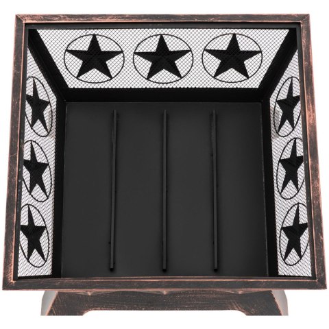 PALENISKO OGRODOWE METALOWE Z POGRZEBACZEM 61 X 61 X 53 CM - BRĄZ PALENISKO OGRODOWE METALOWE Z POGRZEBACZEM 61 X 61 X 53 CM - BRĄZ