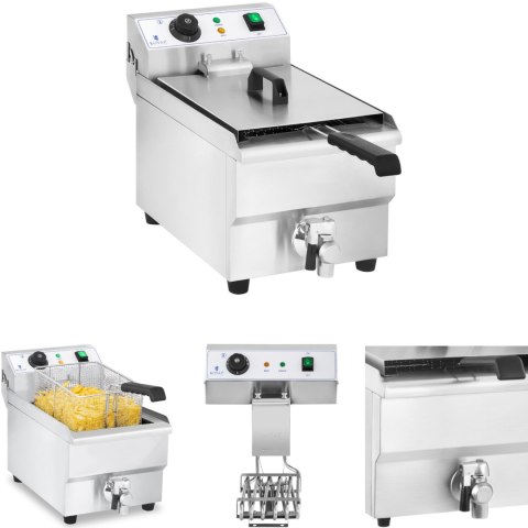 FRYTOWNICA FRYTKOWNICA GASTRONOMICZNA PROFESJONALNA Z KRANEM 230V 10L FRYTOWNICA FRYTKOWNICA GASTRONOMICZNA PROFESJONALNA Z KRANEM 230V 10L