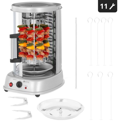 MINI OPIEKACZ GRILL DO KEBABA GYROSA WARZYW PIONOWY 3W1 1500W ROYAL CATERING RCGV-1400 MINI OPIEKACZ GRILL DO KEBABA GYROSA WARZYW PIONOWY 3W1 1500W ROYAL CATERING RCGV-1400