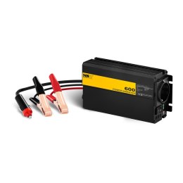 PRZETWORNICA NAPIĘCIA SAMOCHODOWA DO AKUMULATORA 600W + ADAPTER DO GNIAZDKA ZAPALNICZKI
