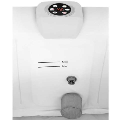 JACUZZI OGRODOWE DMUCHANE Z MASAŻEM 4 OSOBOWE 42C 600 L CZARNO-BIAŁE JACUZZI OGRODOWE DMUCHANE Z MASAŻEM 4 OSOBOWE 42C 600 L CZARNO-BIAŁE