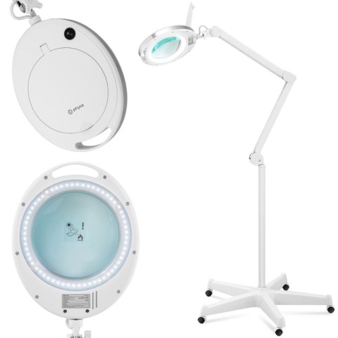 LAMPA LUPA KOSMETYCZNA ZE SZKŁEM POWIĘKSZAJĄCYM MOBILNA 5 DPI 60X LED ŚR. 127 MM LAMPA LUPA KOSMETYCZNA ZE SZKŁEM POWIĘKSZAJĄCYM MOBILNA 5 DPI 60X LED ŚR. 127 MM