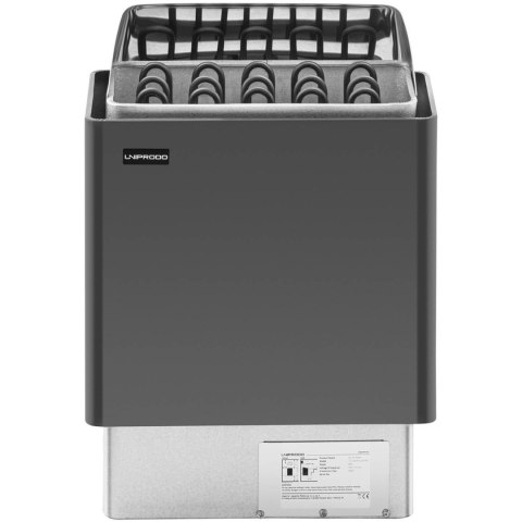 PIEC DO SAUNY ELEKTRYCZNY 8-12 M3 DO 110C 400 V 8 KW CZARNO-SREBRNY PIEC DO SAUNY ELEKTRYCZNY 8-12 M3 DO 110C 400 V 8 KW CZARNO-SREBRNY