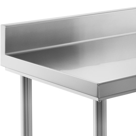 STÓŁ ROBOCZY GASTRONOMICZNY Z RANTEM I PÓŁKĄ STAL 150 X 60 CM STÓŁ ROBOCZY GASTRONOMICZNY Z RANTEM I PÓŁKĄ STAL 150 X 60 CM