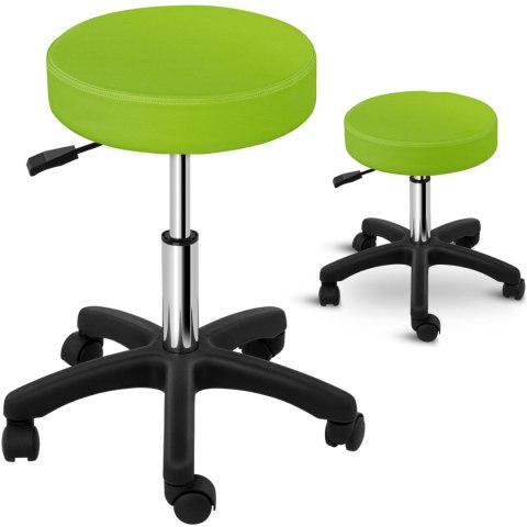 TABORET STOŁEK HOKER KOSMETYCZNY OBROTOWY NA KÓŁKACH PHYSA AVERSA ZIELONY TABORET STOŁEK HOKER KOSMETYCZNY OBROTOWY NA KÓŁKACH PHYSA AVERSA ZIELONY