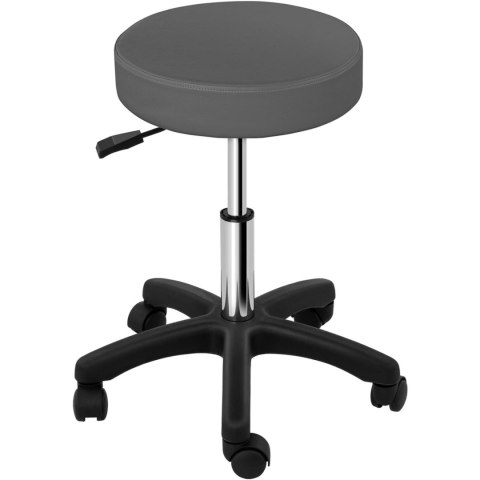 TABORET STOŁEK KOSMETYCZNY OBROTOWY NA KÓŁKACH PHYSA AVERSA - SZARY TABORET STOŁEK KOSMETYCZNY OBROTOWY NA KÓŁKACH PHYSA AVERSA - SZARY