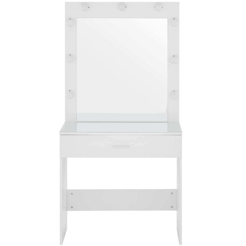TOALETKA KOSMETYCZNA Z LUSTREM I OŚWIETLENIEM 80 X 40 X 160 CM TOALETKA KOSMETYCZNA Z LUSTREM I OŚWIETLENIEM 80 X 40 X 160 CM