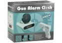 PISTOLET LASEROWY Z TARCZĄ BUDZIK ZEGAREK CZARNY