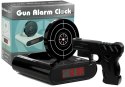 PISTOLET LASEROWY Z TARCZĄ BUDZIK ZEGAREK CZARNY