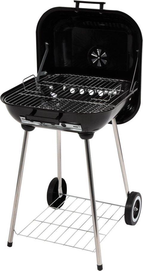 GRILL OGRODOWY Z POKRYWĄ, RUSZT 40*45CM. GRILL OGRODOWY Z POKRYWĄ, RUSZT 40*45CM.