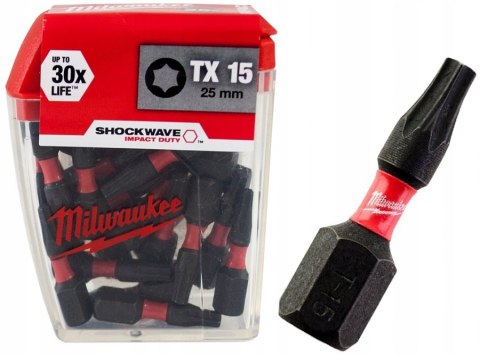 BIT, GROT, KOŃCÓWKA TORX TX15 25MM 25 SZT. BIT, GROT, KOŃCÓWKA TORX TX15 25MM 25 SZT.