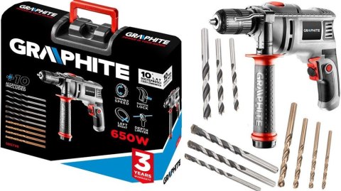 WIERTARKA UDAROWA 650W UCHWYT SAMOZACISKOWY 13 MM 0-3000MIN WIERTARKA UDAROWA 650W UCHWYT SAMOZACISKOWY 13 MM 0-3000MIN