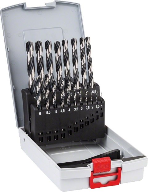 ZESTAW WIERTEŁ 19 SZT. POINTTEQ DO METALU 1-10MM. ZESTAW WIERTEŁ 19 SZT. POINTTEQ DO METALU 1-10MM.