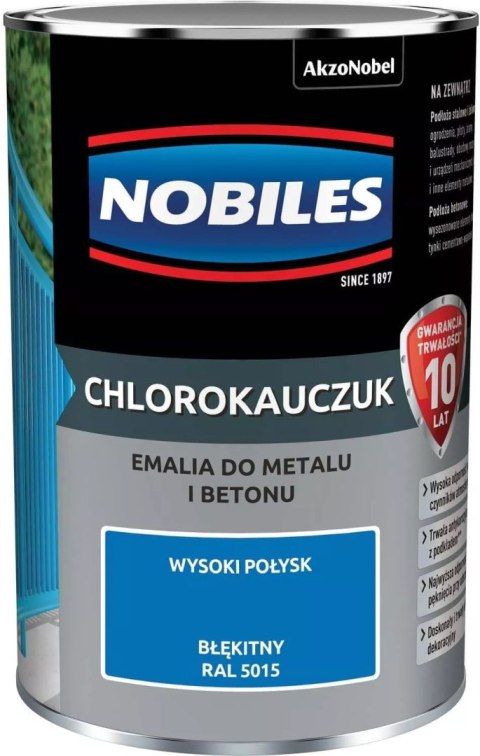NOBILES EMALIA CHLOROKAUCZUKOWA NIEBIESKI BŁĘ RAL 5015 0.9L NOBILES EMALIA CHLOROKAUCZUKOWA NIEBIESKI BŁĘ RAL 5015 0.9L