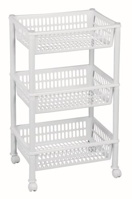 REGAŁ, STOJAK TROLLEY JUMBO ECO, BIAŁY