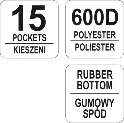 TORBA NARZĘDZIOWA 16'' Z GUMOWYM DNEM TORBA NARZĘDZIOWA 16'' Z GUMOWYM DNEM