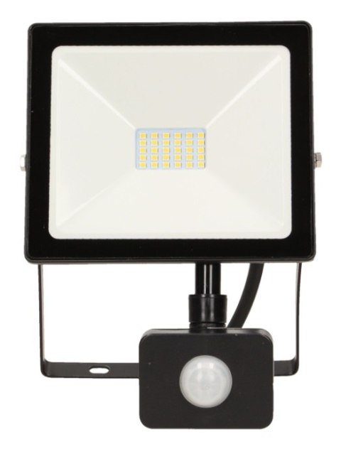 NAŚWIETLACZ LED Z PIR 30W, 1600LM, IP44, 4000K, ALU+SZKŁO NAŚWIETLACZ LED Z PIR 30W, 1600LM, IP44, 4000K, ALU+SZKŁO