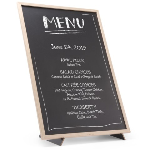 TABLICA INFORMACYJNA REKLAMOWA MENU Z PODSTAWĄ PODPÓRKĄ 40X60 CM - HENDI 664131 TABLICA INFORMACYJNA REKLAMOWA MENU Z PODSTAWĄ PODPÓRKĄ 40X60 CM - HENDI 664131
