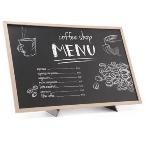 TABLICA INFORMACYJNA REKLAMOWA MENU Z PODSTAWĄ PODPÓRKĄ 40X60 CM - HENDI 664131 TABLICA INFORMACYJNA REKLAMOWA MENU Z PODSTAWĄ PODPÓRKĄ 40X60 CM - HENDI 664131