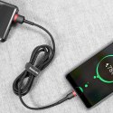 WYTRZYMAŁY NYLONOWY KABEL PRZEWÓD USB USB-C QC3.0 2A 3M CZARNO-CZERWONY