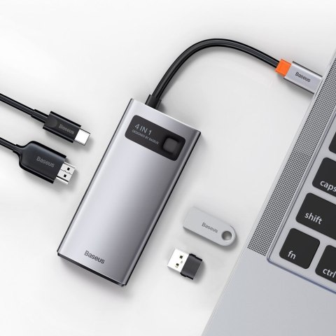 4W1 WIELOFUNKCYJNY HUB METAL GLEAM USB-C DO USB-C POWER DELIVERY HDMI USB 3.2 USB 2.0 4W1 WIELOFUNKCYJNY HUB METAL GLEAM USB-C DO USB-C POWER DELIVERY HDMI USB 3.2 USB 2.0