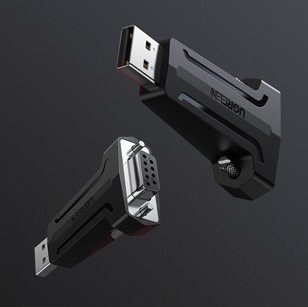 ADAPTER KONWERTER PRZEJŚCIÓWKA DB9 RS-232 NA USB - CZARNY ADAPTER KONWERTER PRZEJŚCIÓWKA DB9 RS-232 NA USB - CZARNY