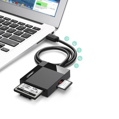 CZYTNIK KART PAMIĘCI SD / MICRO SD / CF / MS WTYCZKA USB 3.0 1M - CZARNY CZYTNIK KART PAMIĘCI SD / MICRO SD / CF / MS WTYCZKA USB 3.0 1M - CZARNY