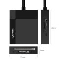 CZYTNIK KART PAMIĘCI SD / MICRO SD / CF / MS WTYCZKA USB 3.0 1M - CZARNY