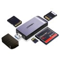 CZYTNIK KART PAMIĘCI SD / MICRO SD / CF / MS WTYCZKA USB 3.0 - SZARY