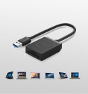 CZYTNIK KART PAMIĘCI SD / MICRO SD WTYCZKA USB 3.0 15CM - CZARNY