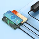 KABEL PRZEWÓD 3W1 USB DO USB-C / IPHONE LIGHTNING / MICRO USB 1.2M - CZARNY