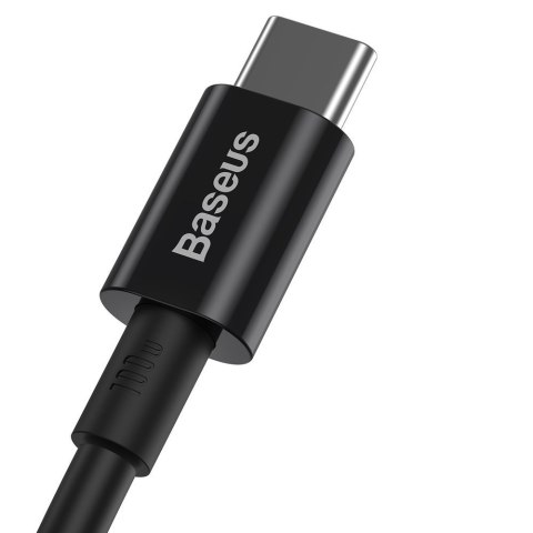 KABEL PRZEWÓD SUPERIOR USB-C - USB-C SZYBKIE ŁADOWANIE 100W 5A 2M - CZARNY KABEL PRZEWÓD SUPERIOR USB-C - USB-C SZYBKIE ŁADOWANIE 100W 5A 2M - CZARNY