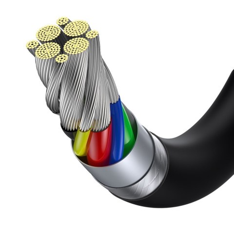 KABEL PRZEWÓD SUPERIOR USB-C - USB-C SZYBKIE ŁADOWANIE 100W 5A 2M - CZARNY KABEL PRZEWÓD SUPERIOR USB-C - USB-C SZYBKIE ŁADOWANIE 100W 5A 2M - CZARNY