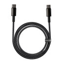 KABEL PRZEWÓD USB-C - USB-C SZYBKIE ŁADOWANIE 100W 2M - CAŁY CZARNY