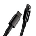 KABEL PRZEWÓD USB-C - USB-C SZYBKIE ŁADOWANIE 100W 2M - CAŁY CZARNY