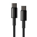 KABEL PRZEWÓD USB-C - USB-C SZYBKIE ŁADOWANIE 100W 2M - CAŁY CZARNY