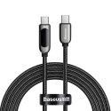KABEL PRZEWÓD USB-C - USB-C Z WYŚWIETLACZEM MIERNIKIEM MOCY 2M - CZARNY