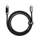 KABEL PRZEWÓD USB-C - USB-C Z WYŚWIETLACZEM MIERNIKIEM MOCY 2M - CZARNY